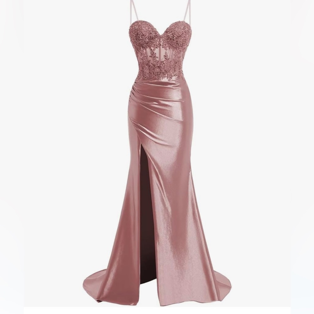 Strapless Blush Evening Dress